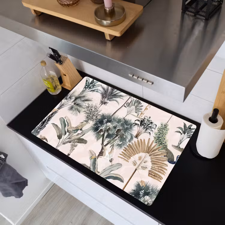 Retro - Jungle - Natuur - Dieren Inductie beschemer met haakjes klein -sfeer1