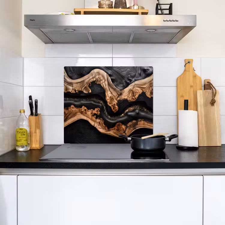 Rivieren van Hout en Hars Inductie beschemer met haakjes middel -sfeer2