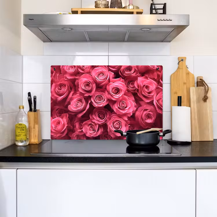 Rozen - Pink - Bloem Inductie beschemer met haakjes klein -sfeer2
