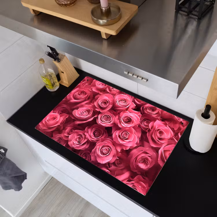 Rozen - Pink - Bloem Inductie beschemer met haakjes klein -sfeer1