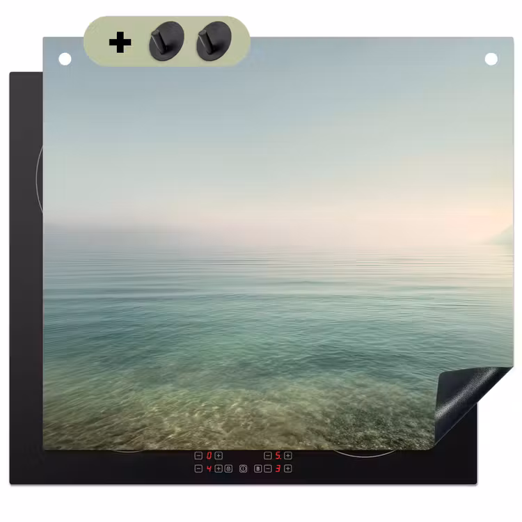 Zee - Horizon - Blauw - Mist Inductie beschemer met haakjes middel -3d