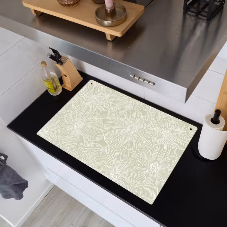Sereen - Bloemen - Groen Inductie beschemer met haakjes klein 777 -sfeer1