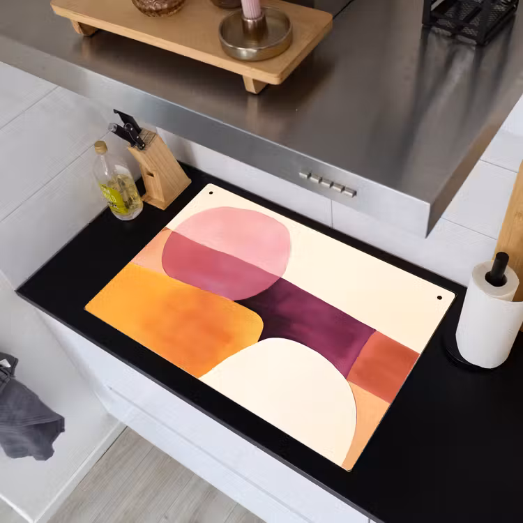 Vormen - Abstract - Kleurrijk Inductie beschemer met haakjes klein -sfeer1