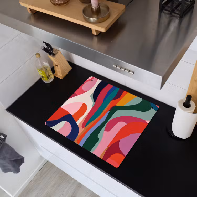 Vormen - Bochten - Kleurrijk - Abstract Inductie beschemer met haakjes middel -sfeer1
