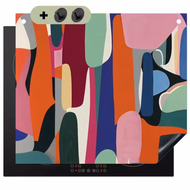 Vormen - Ritmisch - Kleuren - Abstract Inductie beschemer met haakjes middel -3d