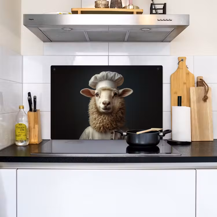 Schaap - Wol - Kok Inductie beschemer met haakjes klein -sfeer2
