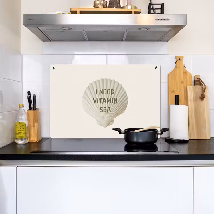 Schelp - Quote - Groen Inductie beschemer met haakjes klein -sfeer2