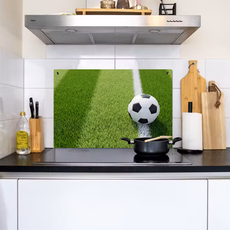 Voetbal - Grasveld - Sport - Groen Inductie beschemer met haakjes klein -sfeer2