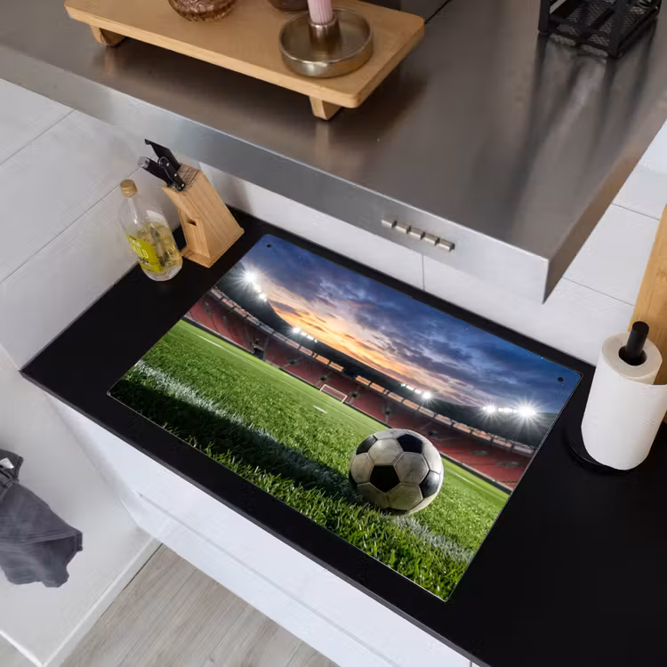 Voetbal - Stadion - Sport - Groen Inductie beschemer met haakjes klein -sfeer1