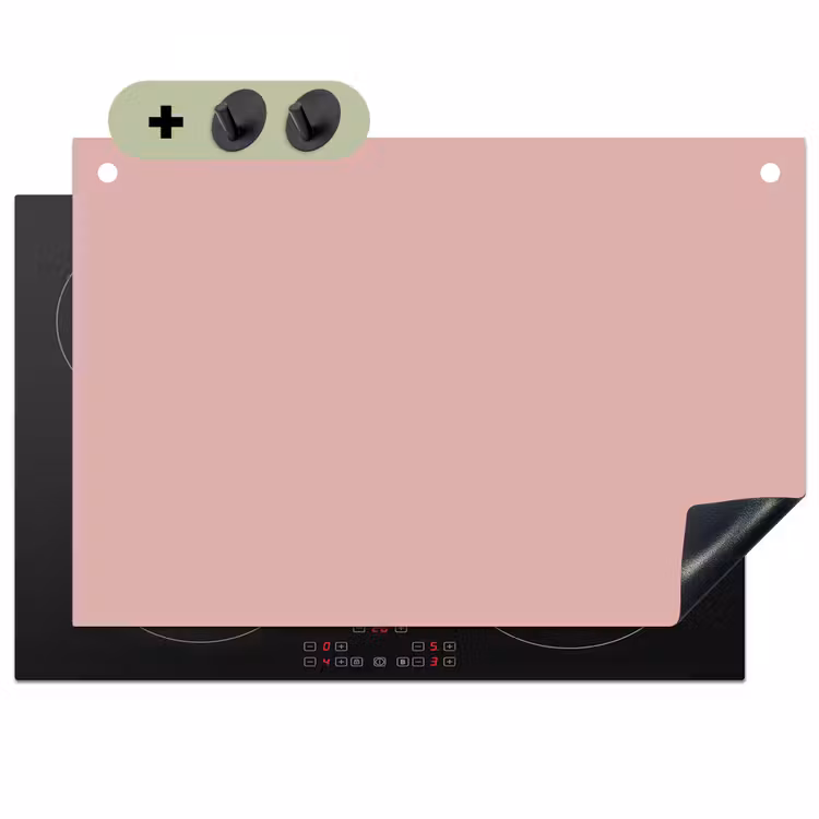 Soft - Blush - Roze Inductie beschemer met haakjes klein 777 -3d