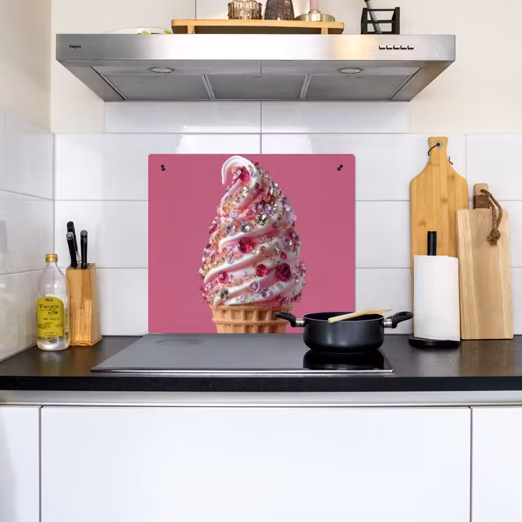 Softijs - Edelstenen - Roze - Hoorntje Inductie beschemer met haakjes middel -sfeer2