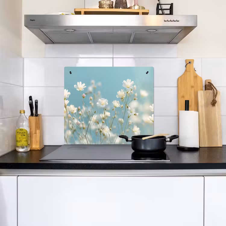 Stengels - Bloemen - Lucht - Wit Inductie beschemer met haakjes middel -sfeer2
