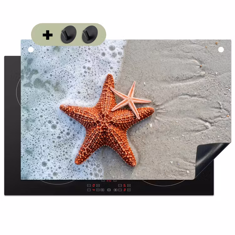 Zeester - Strand - Zee Inductie beschemer met haakjes klein -3d