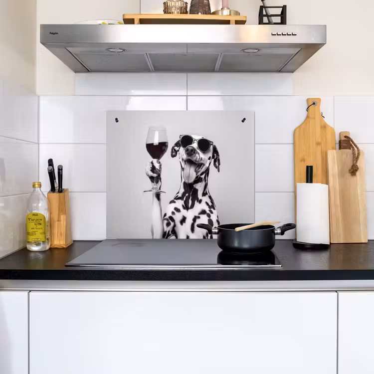 Zonnebril - Dalmatiër - Wijnglas - Tong Inductie beschemer met haakjes middel -sfeer2