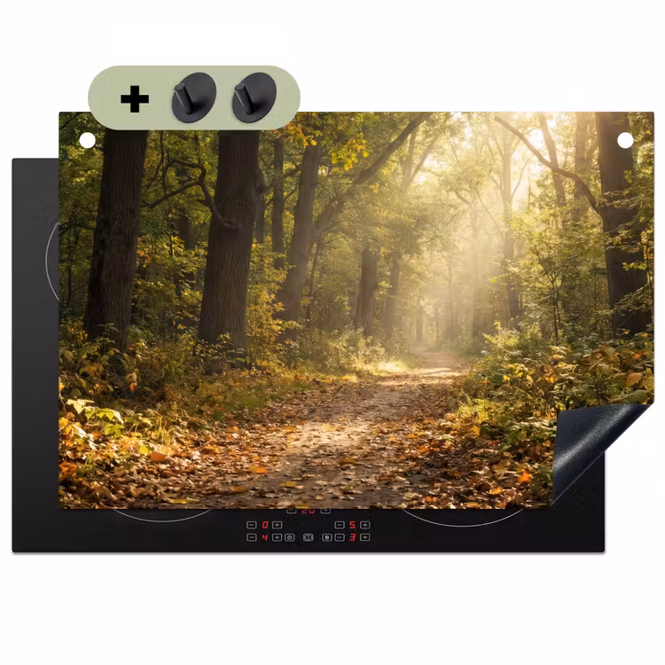 Zonlicht - Bospad - Bomen Inductie beschemer met haakjes klein -3d