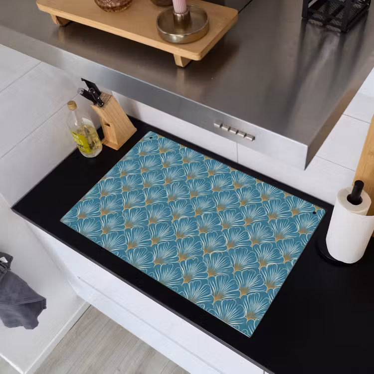 Symmetrisch - Patroon - Blauw Inductie beschemer met haakjes klein 777 -sfeer1