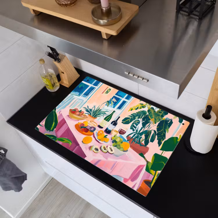 Tafel - Wijn - Fruit Inductie beschemer met haakjes klein -sfeer1