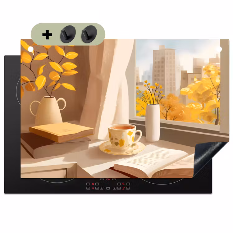 Thee - Boek - Thee - Herfst Inductie beschemer met haakjes klein -3d