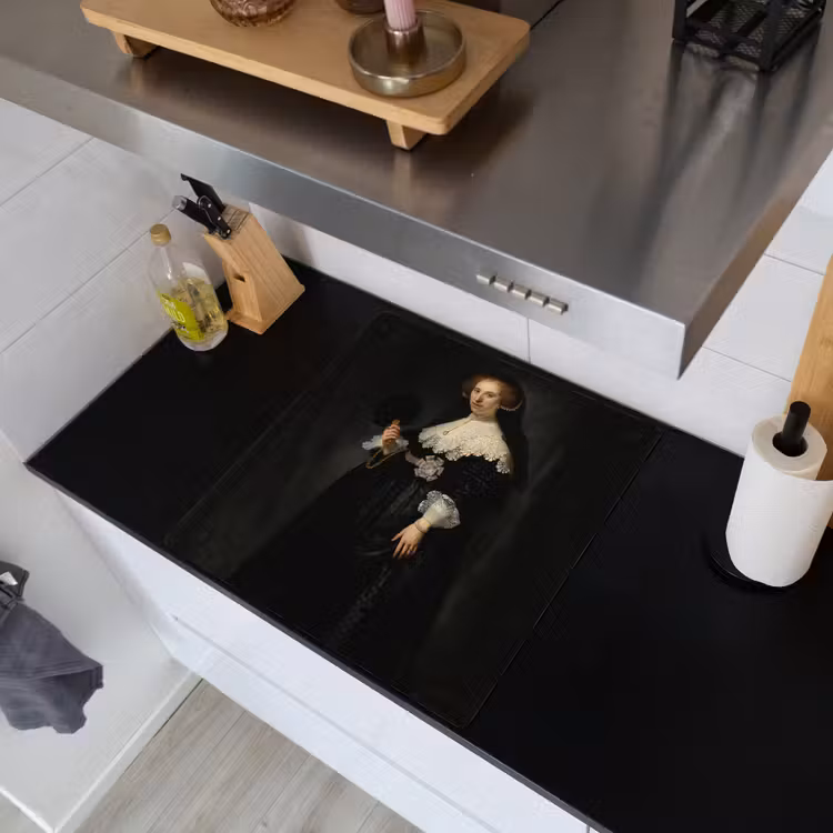 Het huwelijksportret van Oopjen Coppit - Rembrandt van Rijn Inductie beschemer met haakjes middel -sfeer1