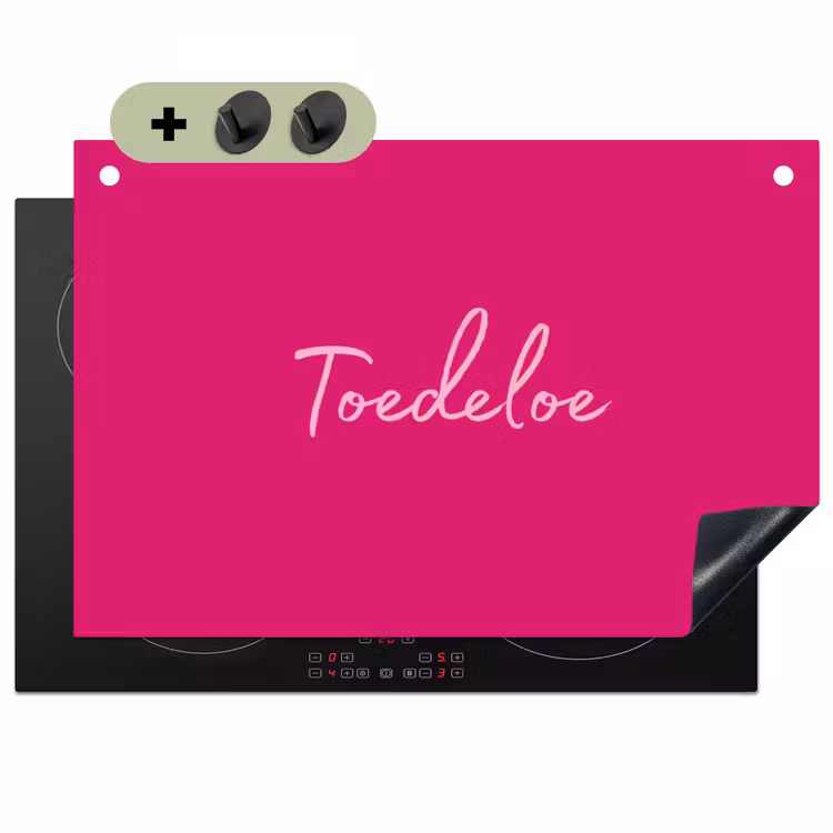 Toedeloe - Roze Inductie beschemer met haakjes klein -3d