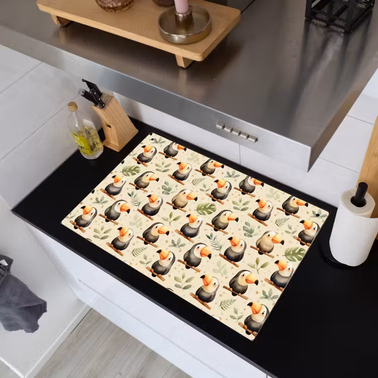 Toekans - Exotisch - Kleurrijk Inductie beschemer met haakjes klein 777 -sfeer1
