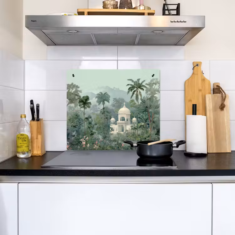 Tropische tuin - Koepelgebouw - Bloemen Inductie beschemer met haakjes middel -sfeer2