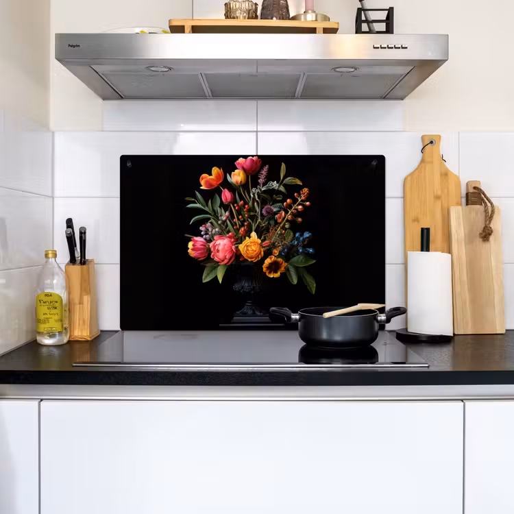 Tulpen - Bessen - Boeket - Vaas Inductie beschemer met haakjes klein -sfeer2