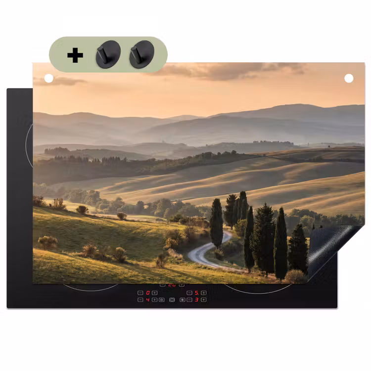 Toscaans - Landschap - Heuvels Inductie beschemer met haakjes klein -3d