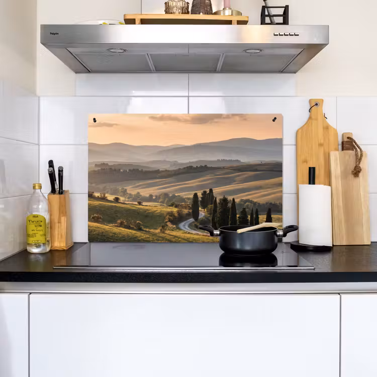 Toscaans - Landschap - Heuvels Inductie beschemer met haakjes klein -sfeer2