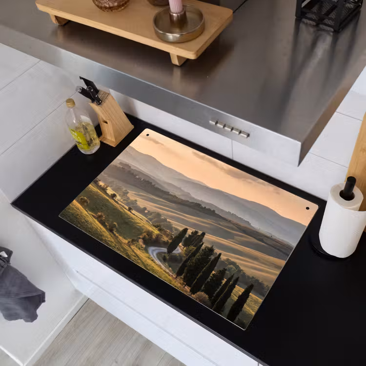 Toscaans - Landschap - Heuvels Inductie beschemer met haakjes klein -sfeer1