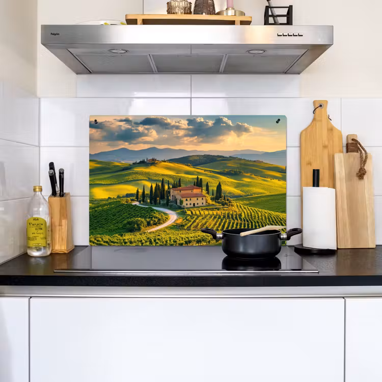 Toscane - Landschap - Wijngaarden Inductie beschemer met haakjes klein -sfeer2