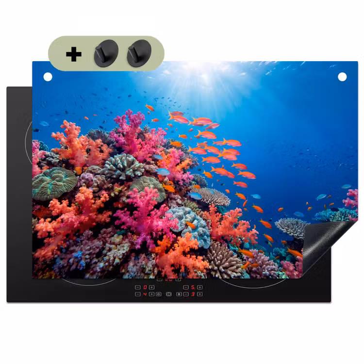 Onderwater - Koraalrif - Vissen - Oceaan - Natuur Inductie beschemer met haakjes klein -3d