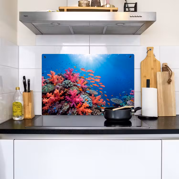 Onderwater - Koraalrif - Vissen - Oceaan - Natuur Inductie beschemer met haakjes klein -sfeer2