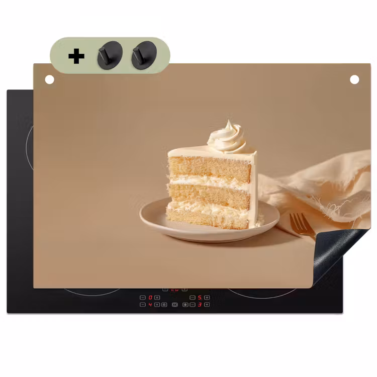Vanilletaart - Cake - Romig Inductie beschemer met haakjes klein -3d