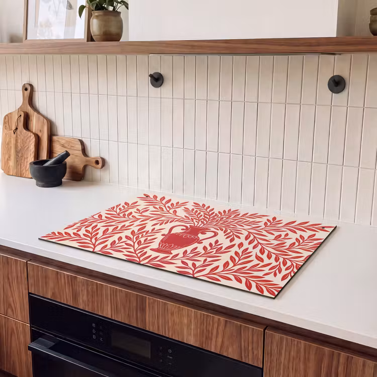 Vaas - Planten - Decoratie - Abstract - Rood Inductie beschemer met haakjes klein -sfeer1