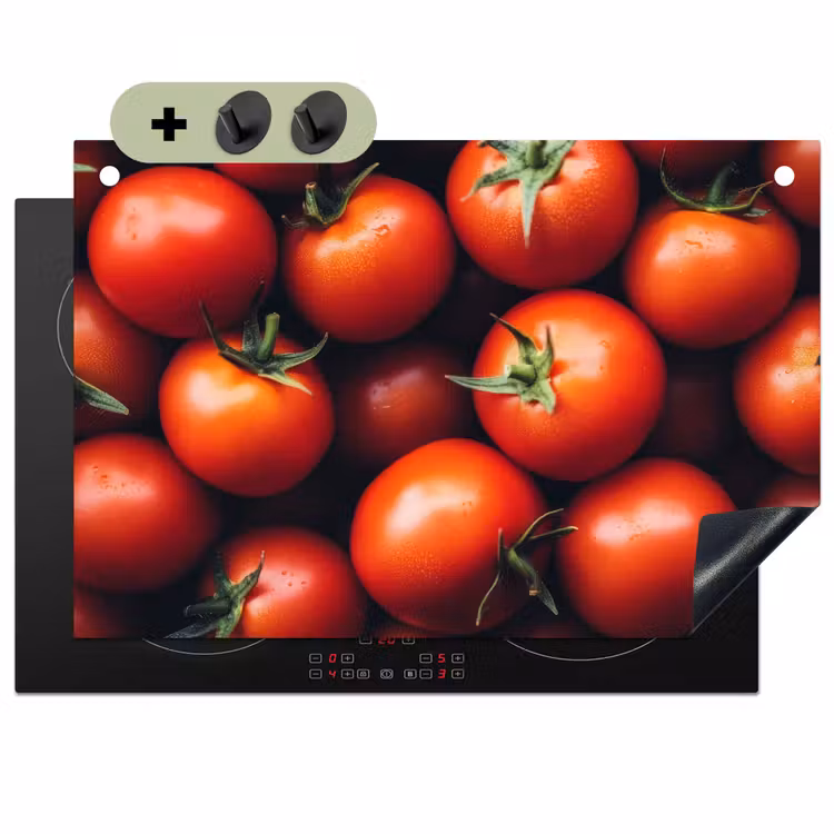 Groente - Rood - Tomaten Inductie beschemer met haakjes klein -3d