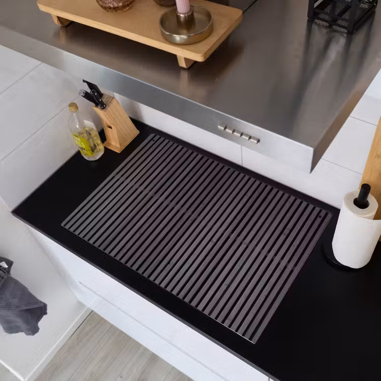 Vintage - Plank - Hout - Grijs Inductie beschemer met haakjes klein -sfeer1