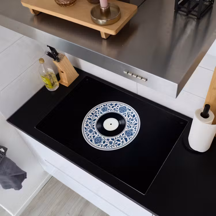 Vinyl - LP - Delfts Blauw - Muziek Inductie beschemer met haakjes klein -sfeer1