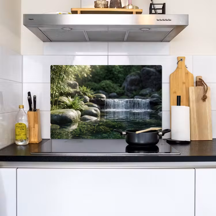 Beek - Waterval - Natuur - Groen Inductie beschemer met haakjes klein -sfeer2