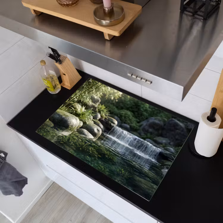 Beek - Waterval - Natuur - Groen Inductie beschemer met haakjes klein -sfeer1