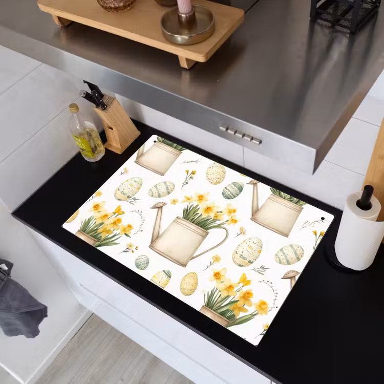 Gieter - Bloemen - Eieren Inductie beschemer met haakjes klein -sfeer1