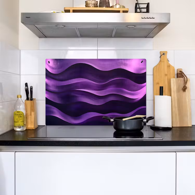 Golven - Abstract - Paars Inductie beschemer met haakjes klein -sfeer2