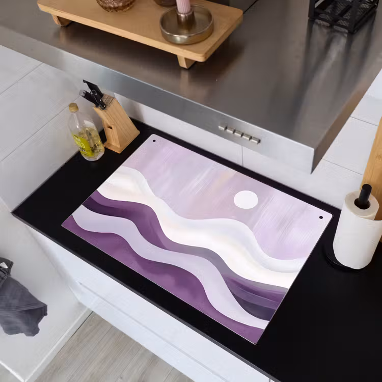Golven - Heuvels - Abstract - Paars Inductie beschemer met haakjes klein -sfeer1