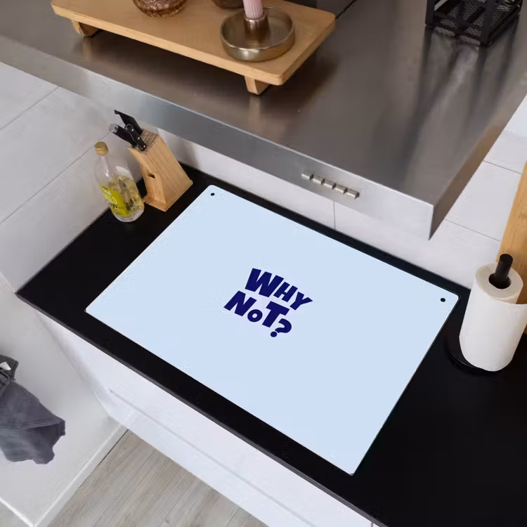 Why not - Blauw - Licht blauw - Quote Inductie beschemer met haakjes klein -sfeer1
