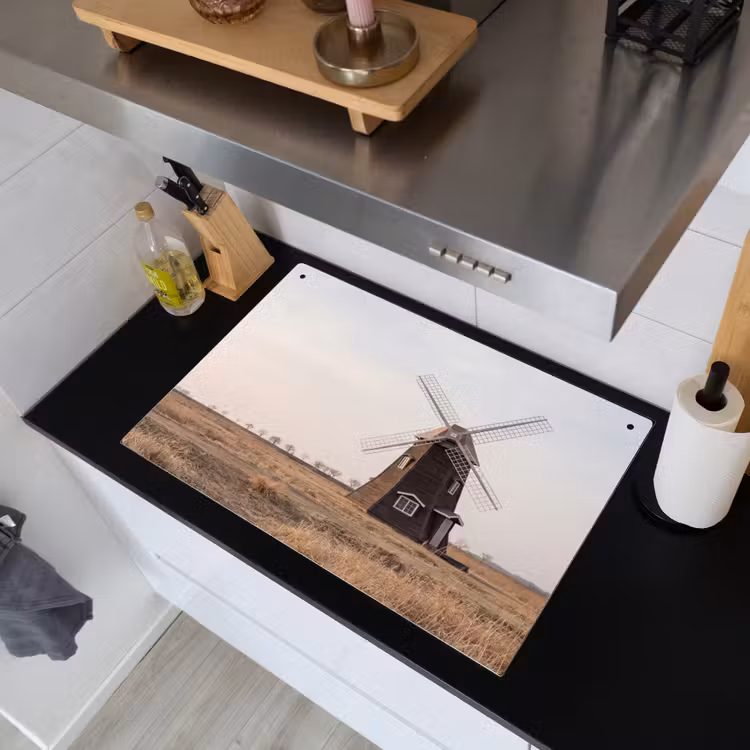 Windmolens - Landschap - Veld Inductie beschemer met haakjes klein -sfeer1