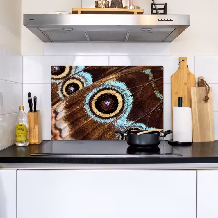 Vleugels - Vlinder - Blauw Inductie beschemer met haakjes klein -sfeer2