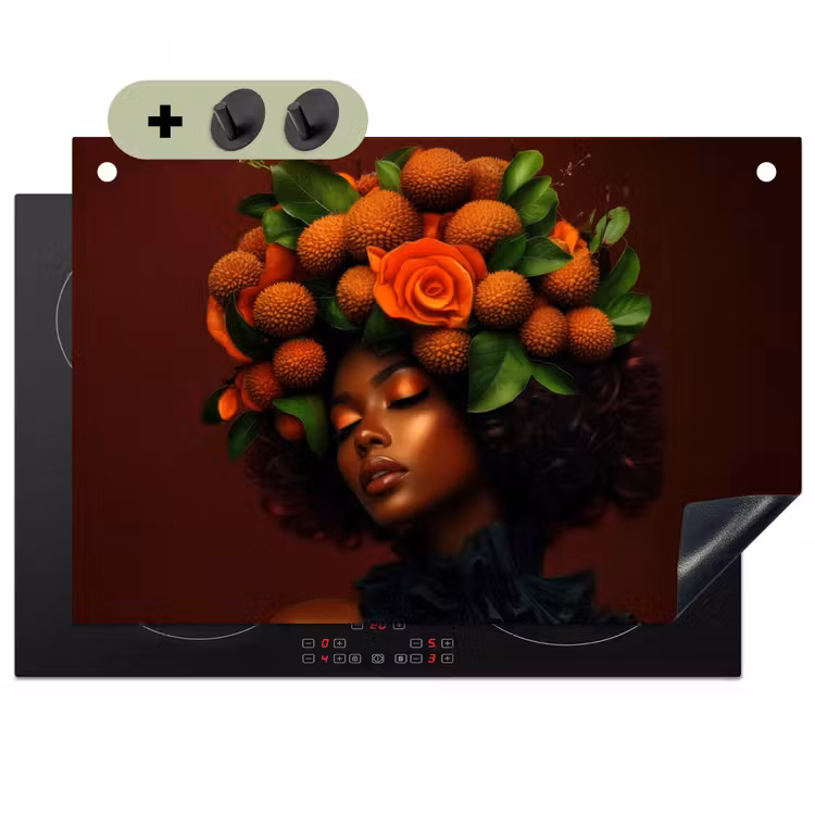 Vrouw - lychee - exotisch Inductie beschemer met haakjes klein -3d
