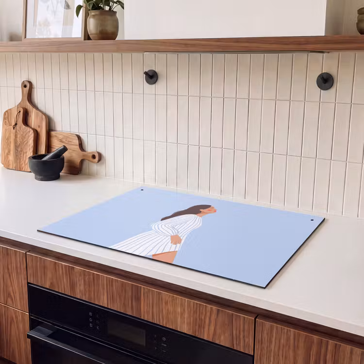 Vrouw - Profiel - Rust - Modern - Illustratie Inductie beschemer met haakjes klein -sfeer1