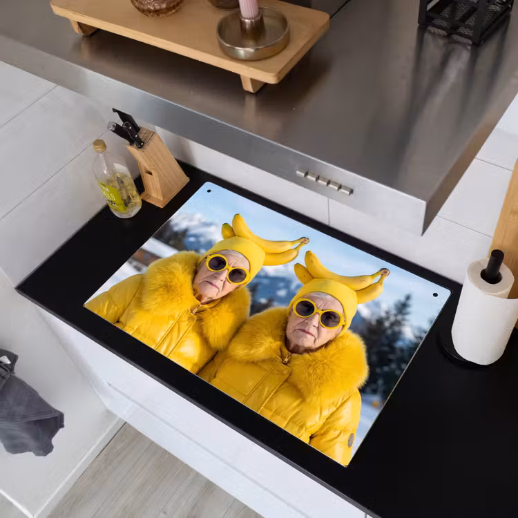 Vrouwen - Bananen - Geel Inductie beschemer met haakjes klein -sfeer1