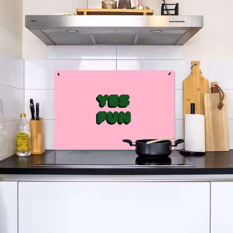 Yes fun - Groen - Roze Inductie beschemer met haakjes klein -sfeer2